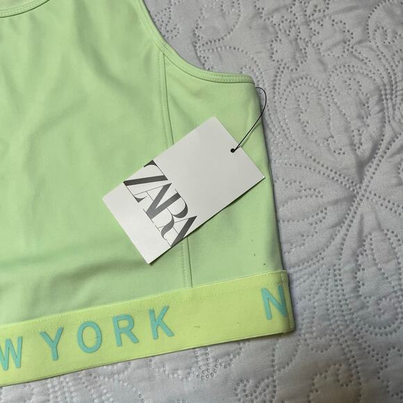 NWT Zara Active Cropped Top Sports Bra Size 11/12 - Picture 5 of 6